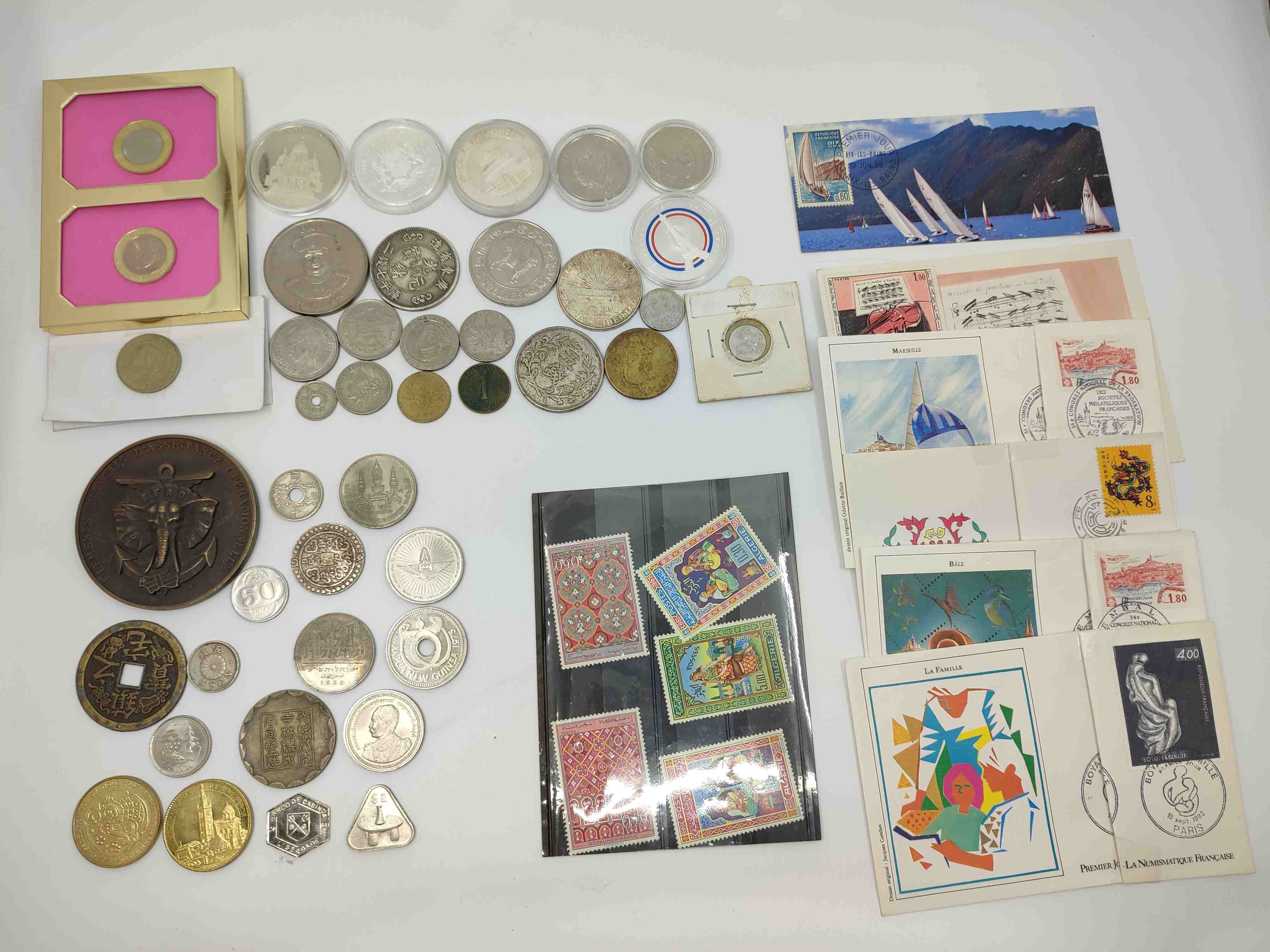 Lot de 9 pièces de collection de monnaies françaises de 1975